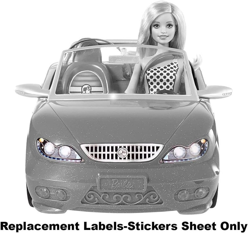 Barbie Replacement Parts Glam Convertible - CGG92 ~ Replacement Labels / Stickers - Headlights, Grill & Dash - Image 2